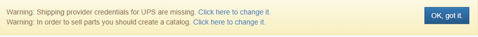 2. Warnings Dialog
