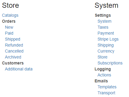 3. Administration Options