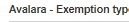 5. Avalara - Exemption Type