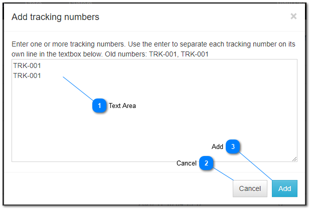 3.1.2.3.2. Add Tracking Numbers Dialog