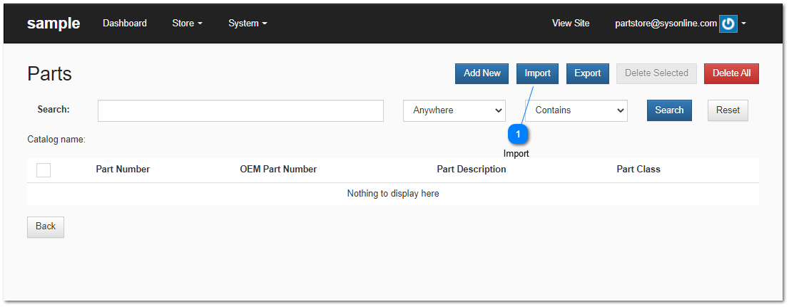 3.1.1.4.1. Importing Parts To a Catalog