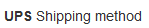 3. Shipping Method